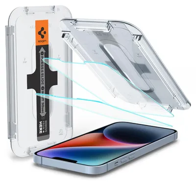 Zdjęcie produktu dla Spigen GLAS.tR EZ Fit HD, Apple, iPhone 14 / iPhone 13 Pro / iPhone 13, Odporny na upadek, Odporny na zadrapania, Przezroczysty, 1 szt.