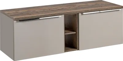 Immagine prodotto di Mobile Bagno 140 Cm Rovere Santa Fe Grigio Piano Elegante Modernità