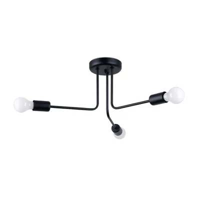 Zdjęcie produktu dla Lampa sufitowa NORAH czarna 3xE27x15W metal wym:24,5x48x48cm IP20 Sollux Lighting
