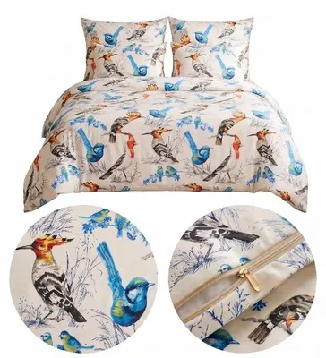 Zdjęcie produktu dla Kmplet Pościeli Dwuosobowej Polis Bird 220X200 +2 Poszewki Na Poduszkę