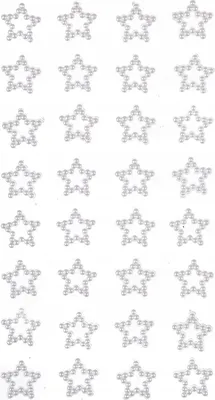 Produktbild von Selbstklebende Perlen Sterne Weiß Strass 32St.