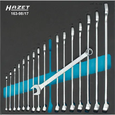 Productafbeelding van Hazet ringsleutels met ringaanslag, set 163-98/17