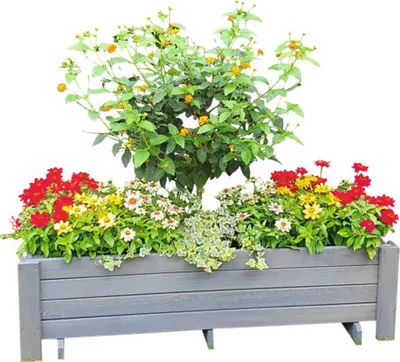 Produktbild von Pflanzkübel promadino Romantica Holz 78 x 38 x 34 cm grau