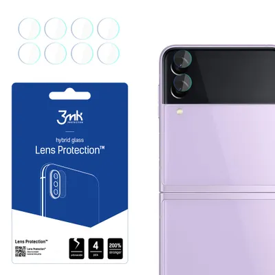 Produktbild von 3mk Hybridglas Lens Protection für Samsung Galaxy Z Flip 3 5G (Front) Kamera Objektiv Kameralinse 0,16mm 6H (4 Stück)