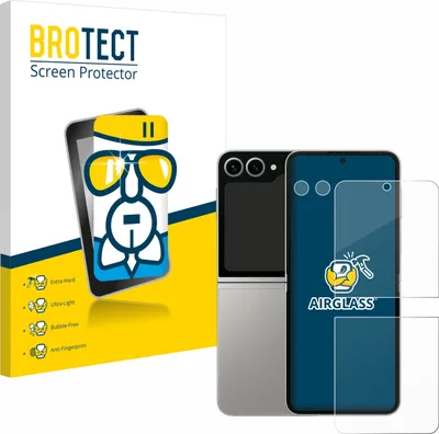 Produktbild von BROTECT Schutzglas für Samsung Galaxy Z Flip 6 (Display+Kamera) Schutzfolie Panzer Folie Glas Display Schutz klar