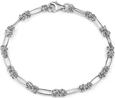 Produktbild von MATERIA Königsketten Armband Frauen Silber 925 - Damen Armkette breit mit Geschenk-Box 17-23cm #SA-65