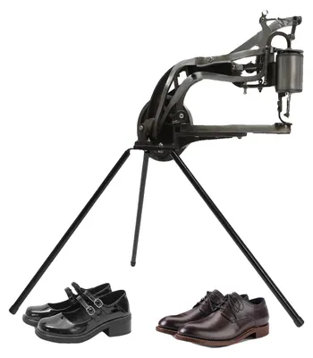 Produktbild von Leder-Nähmaschine, Handkurbel-Design, verstellbare Stichlänge, schwarz