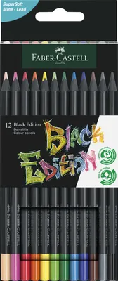 Zdjęcie produktu dla Kredki Faber-Castell Black Edition pudełko 12 sztuk