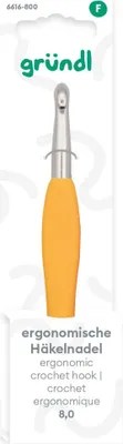 Produktbild von Gründl Ergonomische Häkelnadel 8 mm hellorange