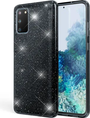 Produktbild von NALIA Glitter Case für Samsung Galaxy S20, Diamant Schutz Hülle Handy Tasche Schwarz