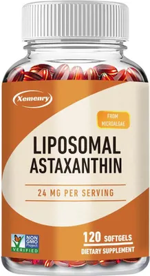 Produktbild von Liposomal Astaxanthin 24mg (120 Kapseln) Nahrungsergänzungsmittel, Augen, Haut, Gehirn, Herz, Knochen, Immunsystem