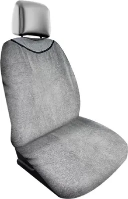 Produktbild von Dunlop Frottee Autositzbezüge 130 x 70 cm Universell Passend Waschmaschinenfest Grau