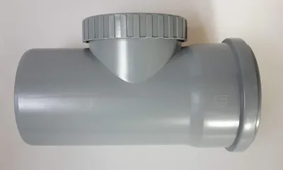 Revisionsrohr DN110, Polypropylen, Grau, 110 mm, 1 Stück