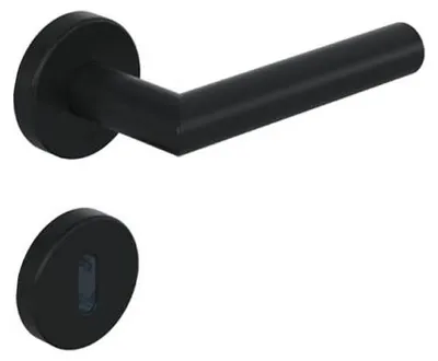 Produktbild von Hewi 162 Türdrücker Rosettengarnitur Tiefschwarz Edition matt (Lochung: BB) Lochung: BB