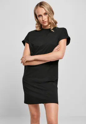 Produktbild von Urban Classics TB4364 Ladies Organic Baumwolle Cut On Sleeve Tee Dress, Größe:M, Farbe:Black