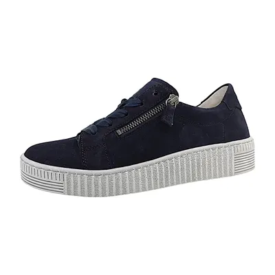 Produktbild von Gabor Damen Low-Top Sneaker, Frauen Halbschuhe,Business,Freizeit,straßenschuhe,Strassenschuhe,Sportschuhe,Atlantik (grau),40 EU / 6.5 UK