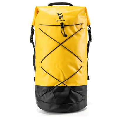 Productafbeelding van Qunature 20L waterdichte rugzak met rollsluiting, geschikt voor watersport en strandgebruik, kleur: geel