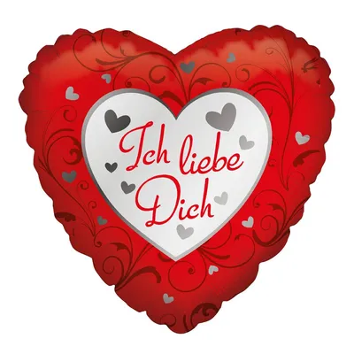 Produktbild von Karaloon Herzballon Ich liebe dich aus aluminiumbeschichteter Folie