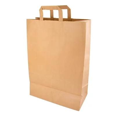 Produktbild von Papstar Papiertüten 44 x 32 x 17 cm braun mit Tragegriff 4 x 50 Stück