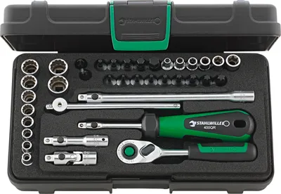 Produktbild von STAHLWILLE 96010120, Steckschlüssel-Satz, 38 Kopf/Köpfe, 230 mm, 130 mm, 1,07 kg