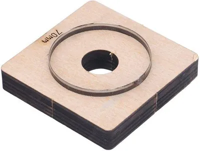Produktbild von Leinenschnittholz 70 mm - Handwerkzeug - Rundform - Kreissägeblatt - Edelstahl - Birkenholz - Sägeblatt