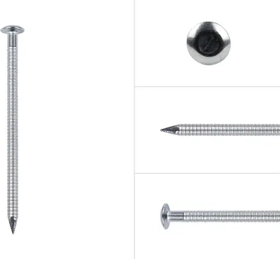 Produktbild von Kugelkopf-Ringnägel Edelstahl A2 - 2,5-2,8 x 70 mm - Schachtel 200 Stück