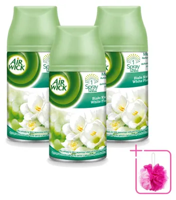 Obrázok produktu pre 3 kusy náplne do automatického osviežovača vzduchu Air Wick Freshmatic – jazmín a biele kvety – 250 ml – výhodný balík