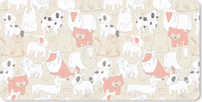Produktbild von MuchoWow® Mauspad Mousepad Muster - Hund - Hundefutter - Jungen - Mädchen - Kinder - Kinder 60x30 cm - Mousepads - Maus Mat - Pad - Mausunterlage - Nachhaltig