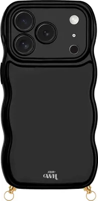 Produktbild von Glossy Wavy Cord Hülle Black  - Kompatibel mit iPhone 17 Pro