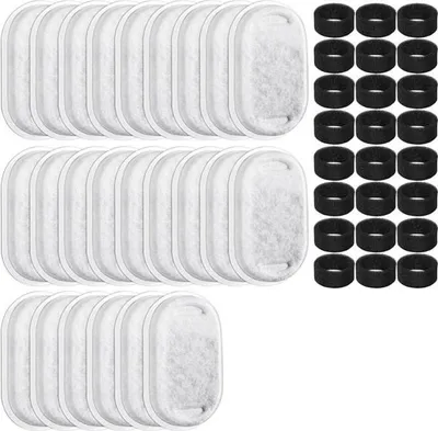 Produktbild von Packung mit 48 Katzenbrunnenfiltern, Ersatzfilter für Katzenbrunnen und Haustierbrunnen