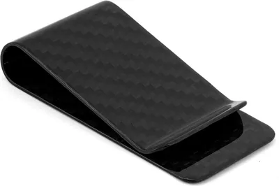 Obrázok produktu pre Ultraľahká spona na peniaze z uhlíkových vlákien na bankovky a karty, 70x38x13mm
