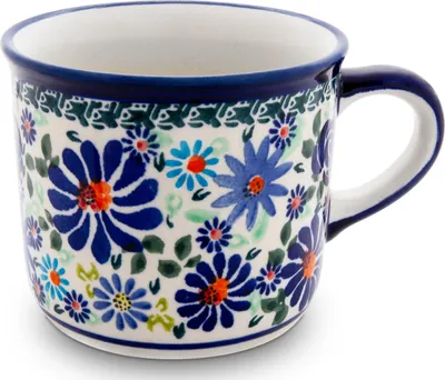 Produktbild von Original Bunzlauer Keramik 400 ml Kaffeepott Teebecher Tasse Becher Ø 10,2 cm, H 8,6 cm Design DU126