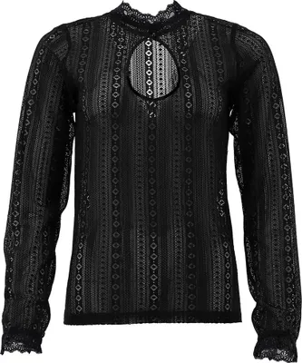 Produktbild von Damenbluse Langarm aus Spitze schwarz 38