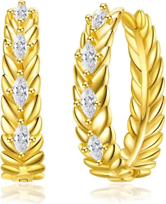 Image de GW Gold Créoles Boucles d'oreilles Femme 925 Argent Boîte cadeau