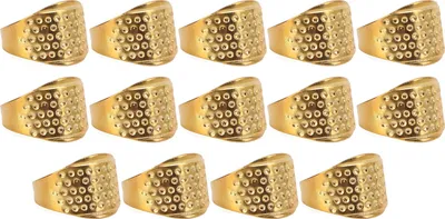 Produktbild von Ring-Fingerhut, rund, Gold, verstellbare Größe, Kupfer, Nähen, Reparieren, handgefertigtes Zubehör