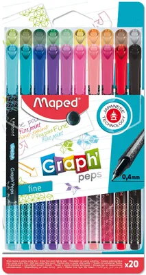 Produktbild von Maped Fineliner Graph'Peps Premium 20er Kunststoff-Etui