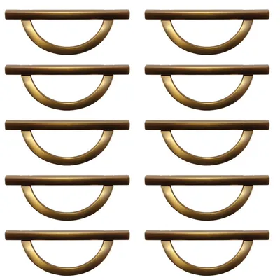 10 Möbelgriffe, 128 mm Lochabstand, dunkelgold