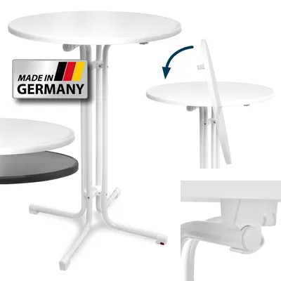 Klappbarer Stehtisch Ø80 cm rund, Indoor & Outdoor, TÜV geprüft
