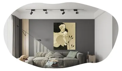 Produktbild von Holzspiegel "Lossa" - 52 x 89 cm - Schwarz