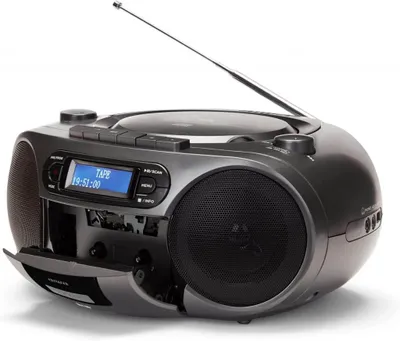 Obrázok produktu pre Aiwa BBTC-660DAB/MG Grey Prenosné hi-fi rádio s CD, kazetovým magnetofónom, Bluetooth, DAB+, USB