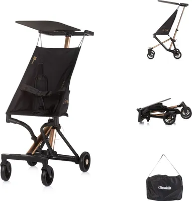 Produktbild von Chipolino Kinderwagen, Buggy Unique Aluminiumrahmen faltbar 3-Punkt-Gurt Tasche schwarz