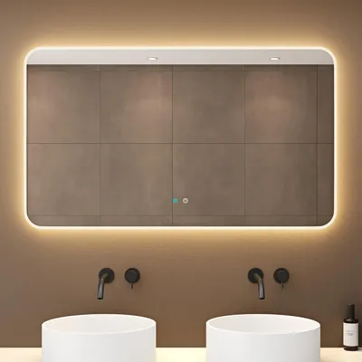 Produktbild von doporro Design LED-Spiegel Wandspiegel 120x70cm Badezimmerspiegel Beschlagfrei 5 mm Glas durch Antifog-Schicht Nova-02