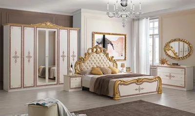 Produktbild von Schlafzimmer Grace komplett Barock 6-teilig in Gold