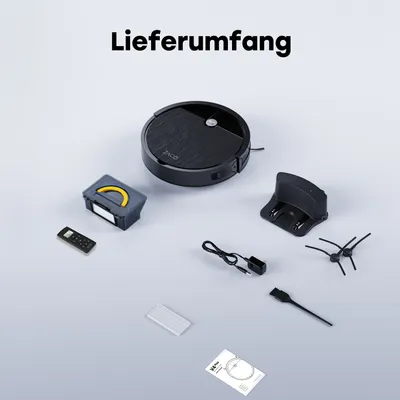 Produktbild von ZACO V4 Max Saugroboter ohne Wischfunktion und Fernbedienung, 3000Pa, für Tierhaare und Teppiche, 100 m² Reinigung in Bahnen, 300ml, mit Alexa & App