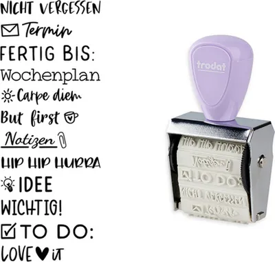 Produktbild von trodat Creative Mini/V2 Pastell Lila + Kissen 3Farben 1129