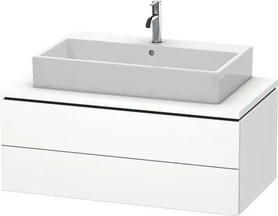 Produktbild von Konsolenunterschrank L-CUBE 400x1020x547mm weiß matt weiß matt