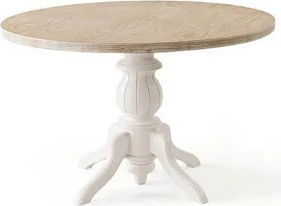 Produktbild von Skye Decor, Albero06, Esstisch, 100 % MASSIVES HOLZ, Weiß, 120 x 75 x 120 cm