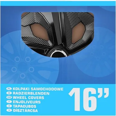 Immagine prodotto di Set di copricerchi da 16 pollici in carbonio nero, 4 pezzi
