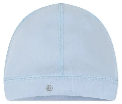 Produktbild von Petit Bateau Uni Baby Geburtshaube A0ciu, Blau, 0-3 Monate
