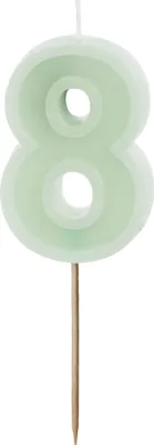 Produktbild von Geburtstagskerze Zahl 8, grün, 6 cm